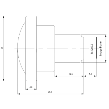 TBL 1.4 5MP    1/2.5" 1.4mm F2.0 (S Mount) Board Lens, No IR Cut Filter - CISopto
