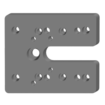 SLM-521-C-DI   Metric Gray mounting plate - CISopto